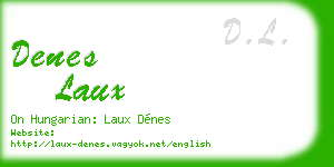 denes laux business card